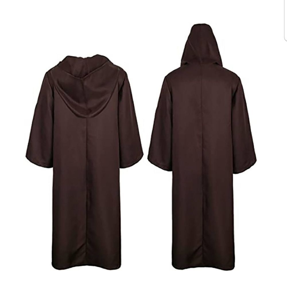 Men's Brown Hooded Robe
